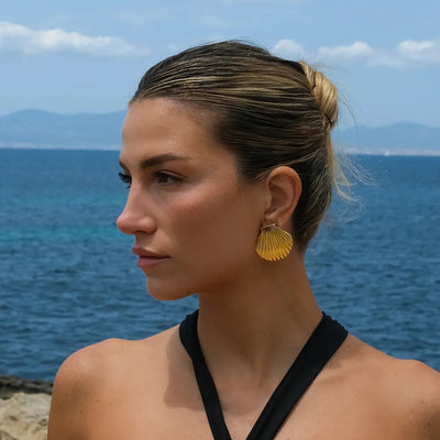 Golden Shell Earring