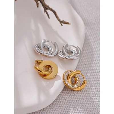 Brinco Argola com Circulo Cravejado de Zircônias - Velvet