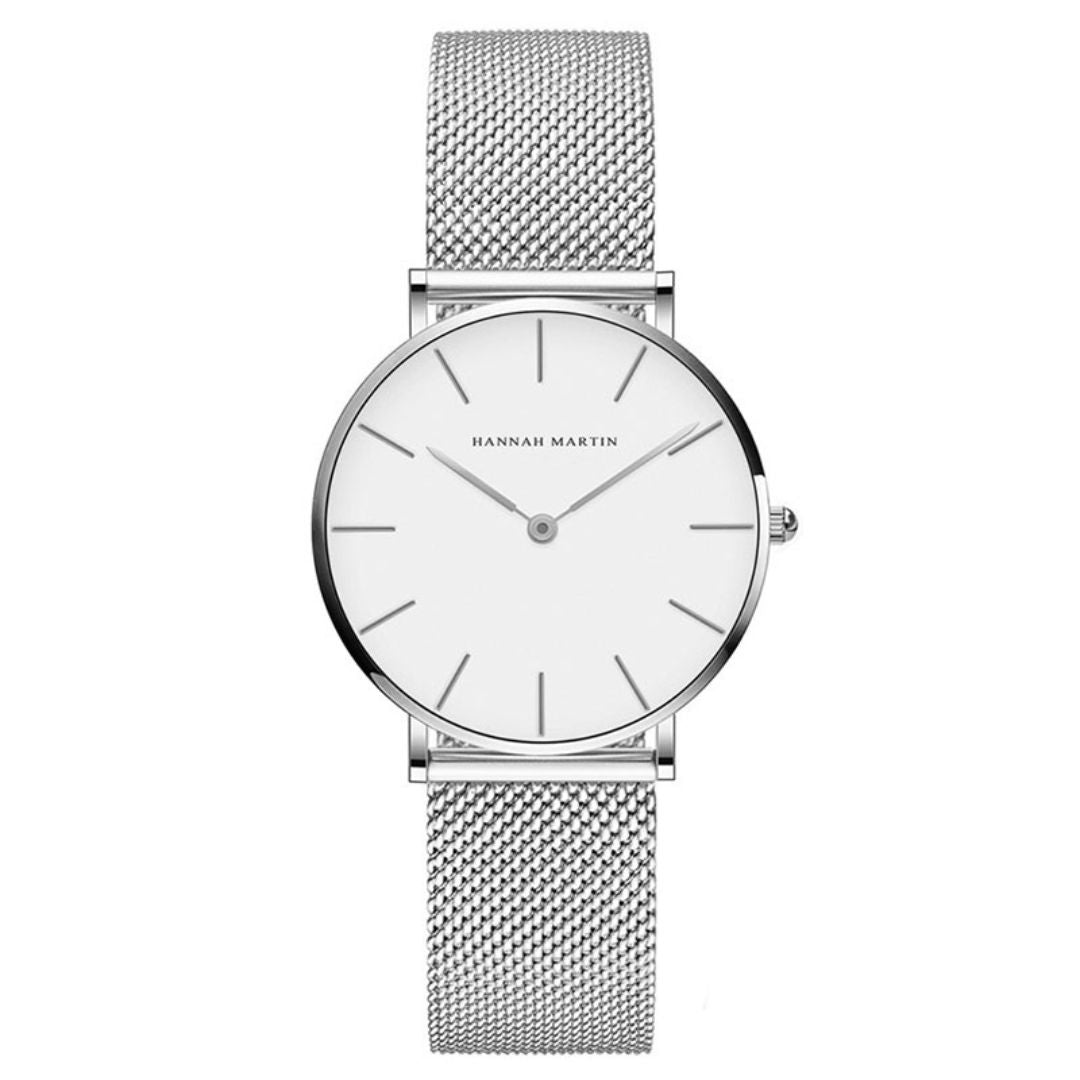 Relógio Clássico Feminino Prata 36mm: Elegância Duradoura, Toque Sofisticado, Estilo Versátil
