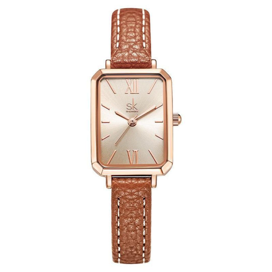 Aurora women's watch with 27mm leather strap