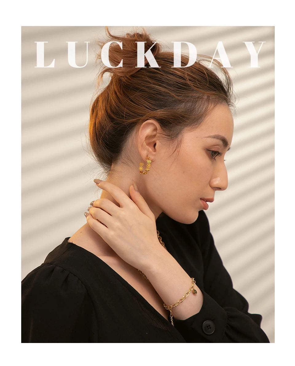 Floral Hoop Earrings