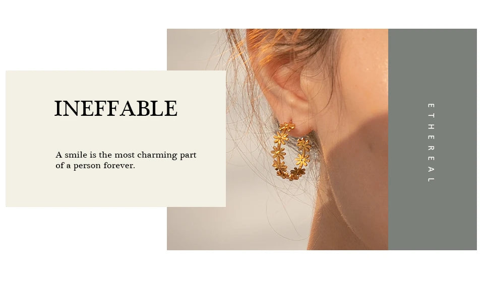 Floral Hoop Earrings