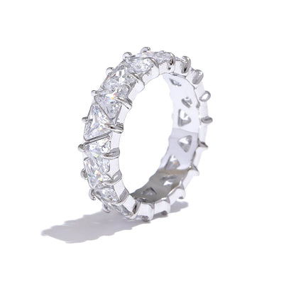 Luminara Ring in Stainless Steel with Zirconia