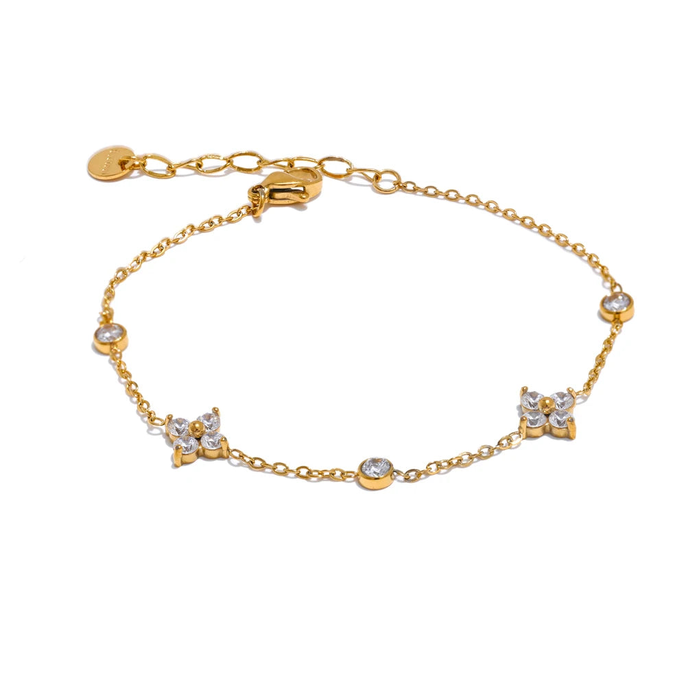 Aurora Bracelet in Stainless Steel with Zirconia