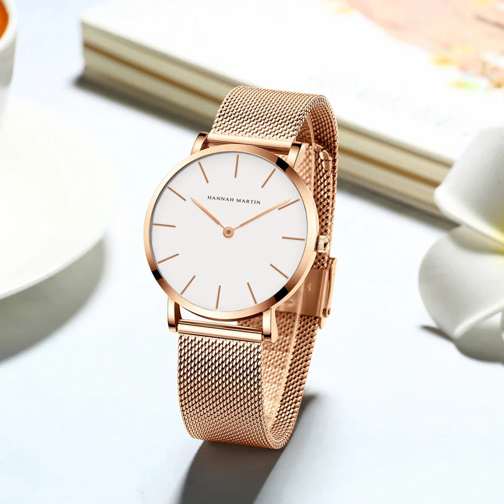 Relógio Feminino Classic Rose 36mm: Elegância e Estilo para Mulheres Modernas