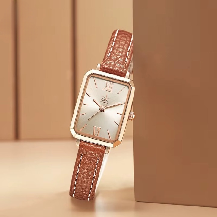 Aurora women's watch with 27mm leather strap