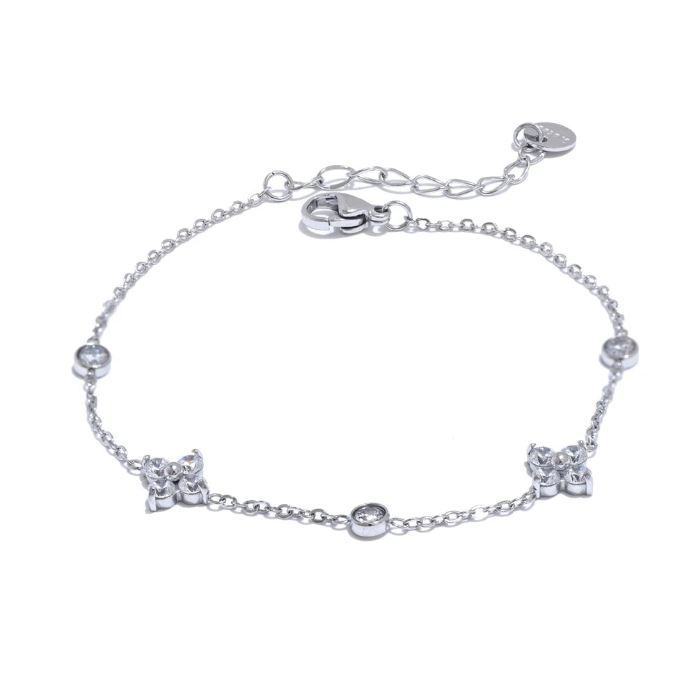 Aurora Bracelet in Stainless Steel with Zirconia