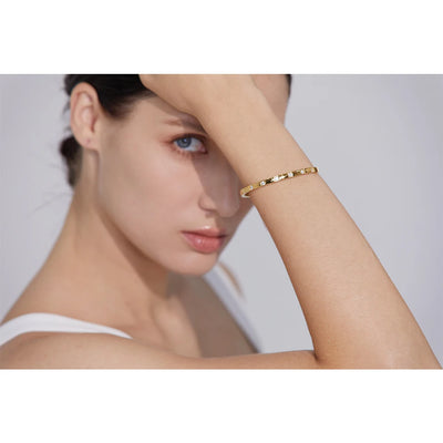 Éclat Bracelet in Stainless Steel with Zirconia