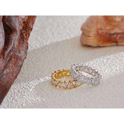 Luminara Ring in Stainless Steel with Zirconia