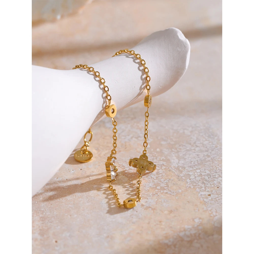 Aurora Bracelet in Stainless Steel with Zirconia