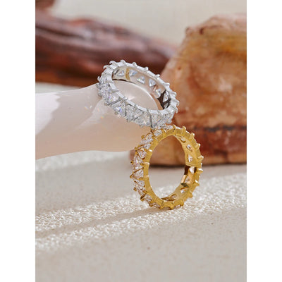 Luminara Ring in Stainless Steel with Zirconia
