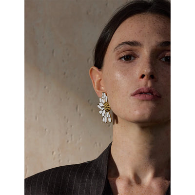 Elara White Gold Earrings