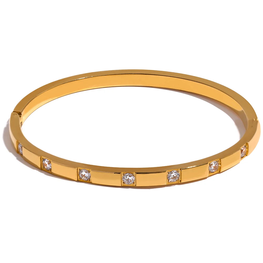 Éclat Bracelet in Stainless Steel with Zirconia