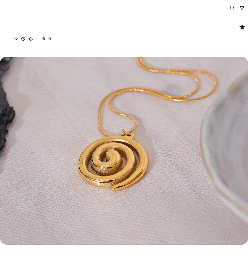 Yhpup Trendy Stainless Steel Round Circle Pendant Necklace 18K PVD Plated Waterproof Statement Neck Jewelry Bijoux Femme New