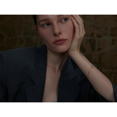 Aurora Bracelet in Stainless Steel with Zirconia