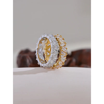 Luminara Ring in Stainless Steel with Zirconia